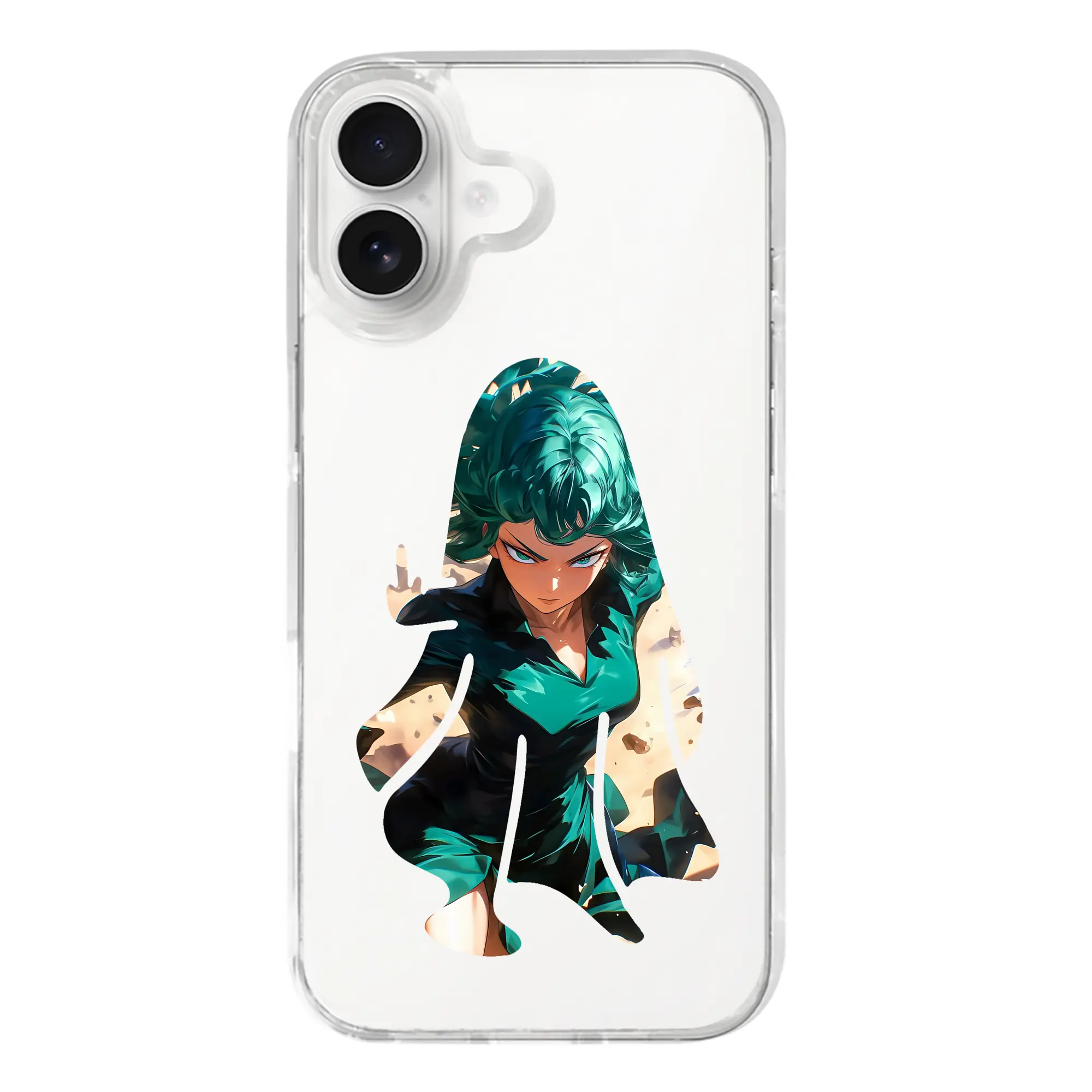 ワンパンマン グッズ 戦慄のタツマキ - iPhone 17シリーズ 透明スマホケース – 薄型・耐衝撃・精密フィット保護カバー